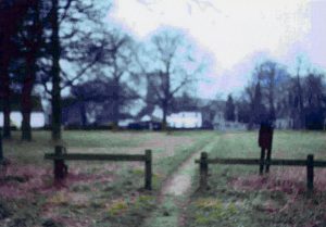 Early Colour Photograph of the Footpath across the Green